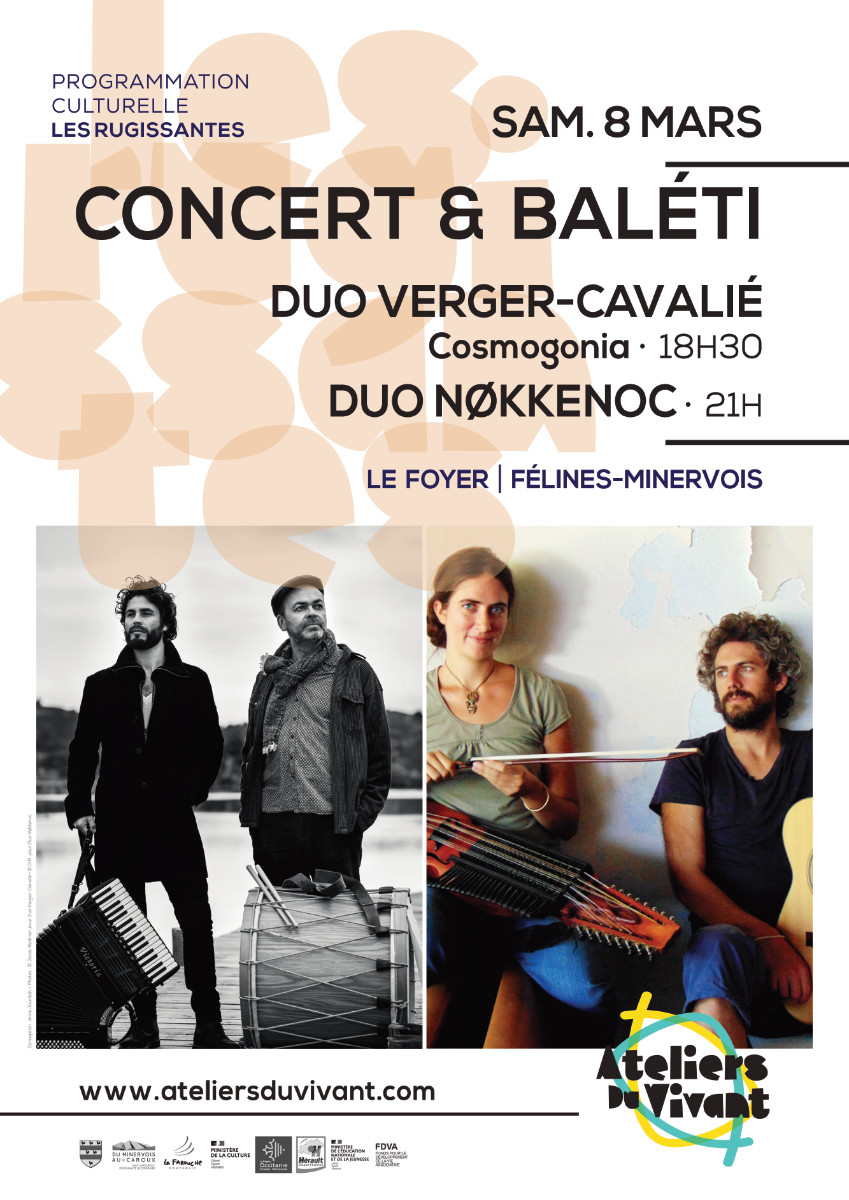 SAMEDI 8 MARS 2025 à partir de 18h30 au foyer : soirée concert & balèti dans le cadre de la programmation culturelle LES RUGISSANTES #3.
