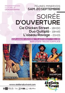 Les Rugissantes #4 - SAMEDI 20 SEPTEMBRE 2025 : soirée d'ouverture avec 3 spectacles, théâtre de rue, musique latino et jazz déplumé, bar et food trucks