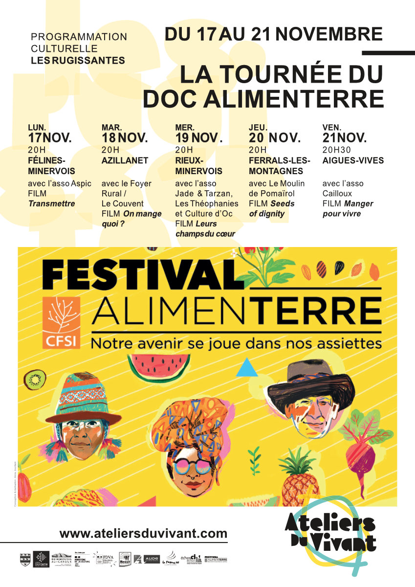 Tournée du doc ALIMENTERRE, évènement incontournable sur l'alimentation durable et solidaire, DU 17 AU 21 NOVEMBRE 2025