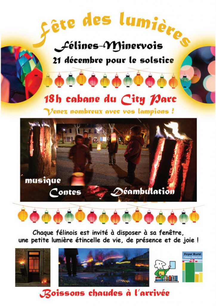 Fête des lumières DIMANCHE 21 DÉCEMBRE 2025 à partir de 18h - Départ de la cabane du City Stade pour une déambulation musicale