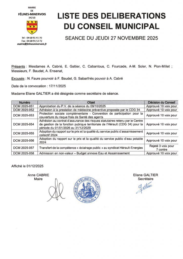 Radio Félines, les dernières infos du 12 décembre 2025