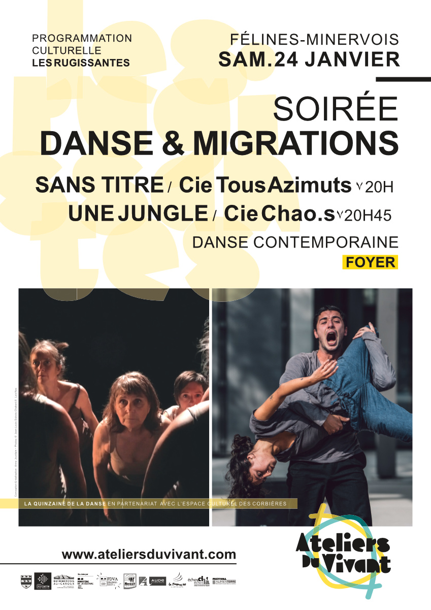 Soirée danse contemporaine, SAMEDI 24 JANVIER 2026 à partir de 20h au foyer, dans le cadre de la programmation culturelle Les Rugissantes #4