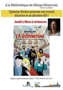 Tiphaine Rivière présente son travail d'autrice et sa dernière BD JEUDI 5 MARS 2026 à 18h à la bibliothèque de Félines.