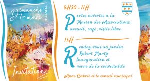 Inauguration de la Maison des Associations et du jardin Robert Marty DIMANCHE 1er MARS 2026 à partir de 9h30