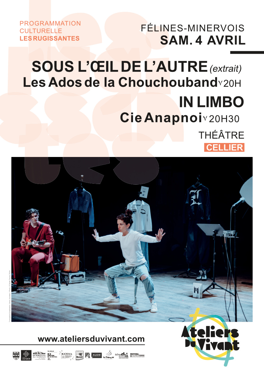 Soirée théâtre SAMEDI 4 AVRIL 2026 à partir de 20h au cellier, dans le cadre de la programmation culturelle Les Rugissantes #4