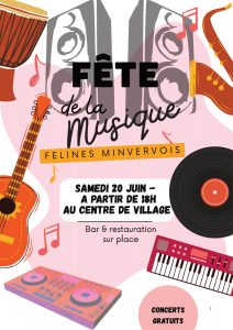 Fête de la musique SAMEDI 20 JUIN 2026 à partir de 18h