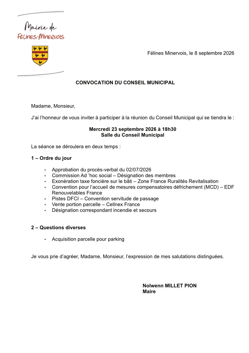 Radio Félines, les dernières infos du 18 septembre 2026