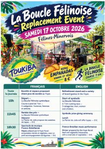 L'asso du Foyer Rural vous invite à son évènement 'Boucle Félinoise symbolique' SAMEDI 17 OCTOBRE 2026 toute la journée aux abords du foyer